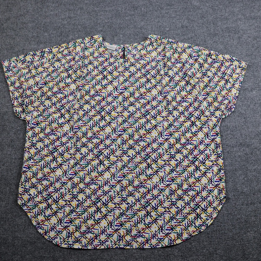 Vintage Impressions of California Shirt Womens 18 Abstract Print Made USA 90s
